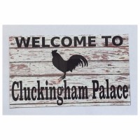 Welcome To Chicken Cluckingham Palace Sign Rustic Timber Look Coop Plaque Hang   292145024506